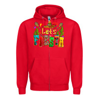 Red Let's fiesta Zipper Hoodie - RanaPortraitStore