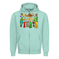 Seafoam Let's fiesta Zipper Hoodie - RanaPortraitStore