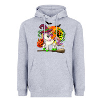 Heather Grey halloween unicorn Heavyweight Hoodie - Zillion Design Studio