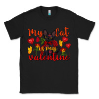 Black my cat is my valentine valentine's day Classic Tee - FaDigitalArtStudio