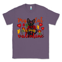Lavender my cat is my valentine valentine's day Classic Tee - FaDigitalArtStudio