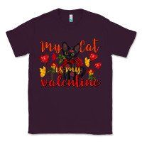 Plum my cat is my valentine valentine's day Classic Tee - FaDigitalArtStudio
