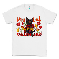 White my cat is my valentine valentine's day Classic Tee - FaDigitalArtStudio