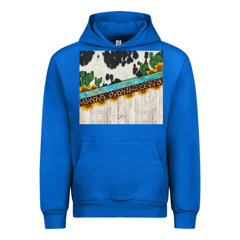 Cowhide Sunflowers Cactus Urban Hoodie by Jasminsmagicworld | Teevron