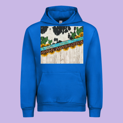 Cowhide Sunflowers Cactus Urban Hoodie Designed By Jasminsmagicworld