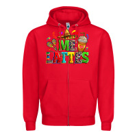 Red Me lattes Zipper Hoodie - RanaPortraitStore