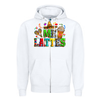 White Me lattes Zipper Hoodie - RanaPortraitStore
