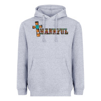 Heather Grey thankful pumpkin cross Heavyweight Hoodie - RanaPortraitStore
