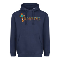 Navy thankful pumpkin cross Heavyweight Hoodie - RanaPortraitStore