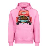 Fuchsia Pink Christmas truck Urban Hoodie - BarkalooDesign