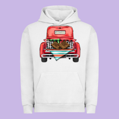 Christmas Truck Urban Hoodie Designed By Barkaloodesign