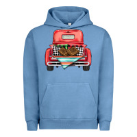 Pigment Pebble Blue Christmas truck Urban Hoodie - BarkalooDesign
