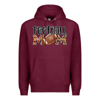 Burgundy football mom Premium Hoodie - AdoDesignShop