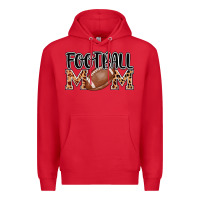 Red football mom Premium Hoodie - AdoDesignShop