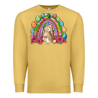 Antique Gold Easter rainbow Bunny Easter Day Premium Sweatshirt - Neo Western
