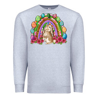 Heather Grey Easter rainbow Bunny Easter Day Premium Sweatshirt - Neo Western