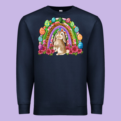 Easter Rainbow Bunny Easter Day Premium Sweatshirt Designed By Neo Western