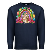 Navy Easter rainbow Bunny Easter Day Premium Sweatshirt - Neo Western