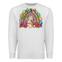 Oatmeal Heather Easter rainbow Bunny Easter Day Premium Sweatshirt - Neo Western