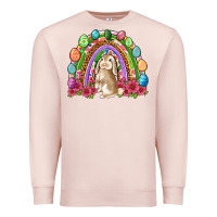 Pale Pink Easter rainbow Bunny Easter Day Premium Sweatshirt - Neo Western