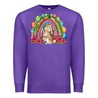 Purple Easter rainbow Bunny Easter Day Premium Sweatshirt - Neo Western
