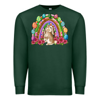 Sports Green Easter rainbow Bunny Easter Day Premium Sweatshirt - Neo Western