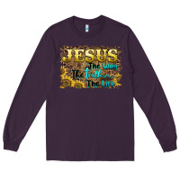 Plum jesus the way the truth the life Long Sleeve Tee - BarkalooDesign