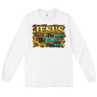 White jesus the way the truth the life Long Sleeve Tee - BarkalooDesign