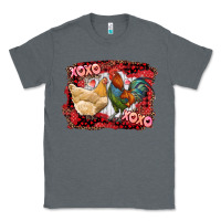 Charcoal Heather xoxo rooster and chicken Classic Tee - RanaPortraitStore