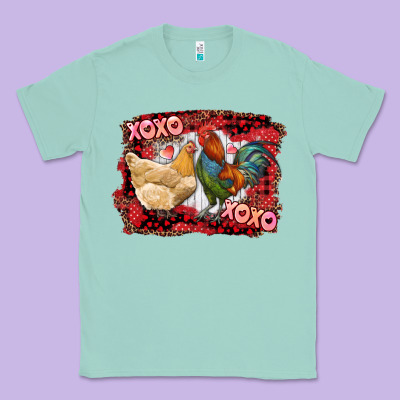 Xoxo Rooster And Chicken Classic Tee Designed By Ranaportraitstore
