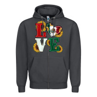 Smoke Mexican Flag With Sunflowers Love Zipper Hoodie - RanaPortraitStore