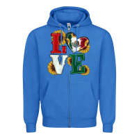 True Royal Mexican Flag With Sunflowers Love Zipper Hoodie - RanaPortraitStore