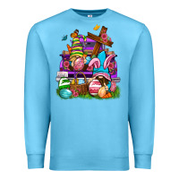 Ocean Blue Easter gnomies truck Easter Day Premium Sweatshirt - Neo Western