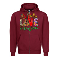 Burgundy Love Mexico Zipper Hoodie - RanaPortraitStore