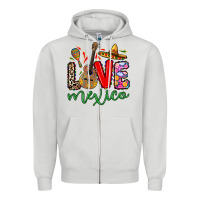 Dove Grey Love Mexico Zipper Hoodie - RanaPortraitStore