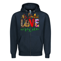 Navy Love Mexico Zipper Hoodie - RanaPortraitStore