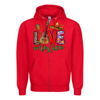 Red Love Mexico Zipper Hoodie - RanaPortraitStore