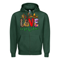 Sports Green Love Mexico Zipper Hoodie - RanaPortraitStore