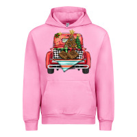 Fuchsia Pink Christmas truck Urban Hoodie - BarkalooDesign