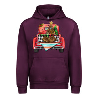 Mauve Wine Christmas truck Urban Hoodie - BarkalooDesign