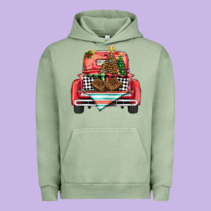 Christmas Truck Urban Hoodie Designed By Barkaloodesign