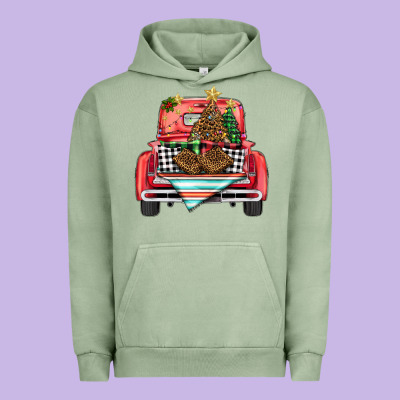 Christmas Truck Urban Hoodie Designed By Barkaloodesign