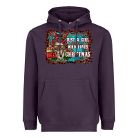 Plum just a girl who loves christmas Heavyweight Hoodie - RanaPortraitStore