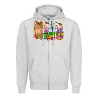 Dove Grey Mexico coffee cups Zipper Hoodie - RanaPortraitStore
