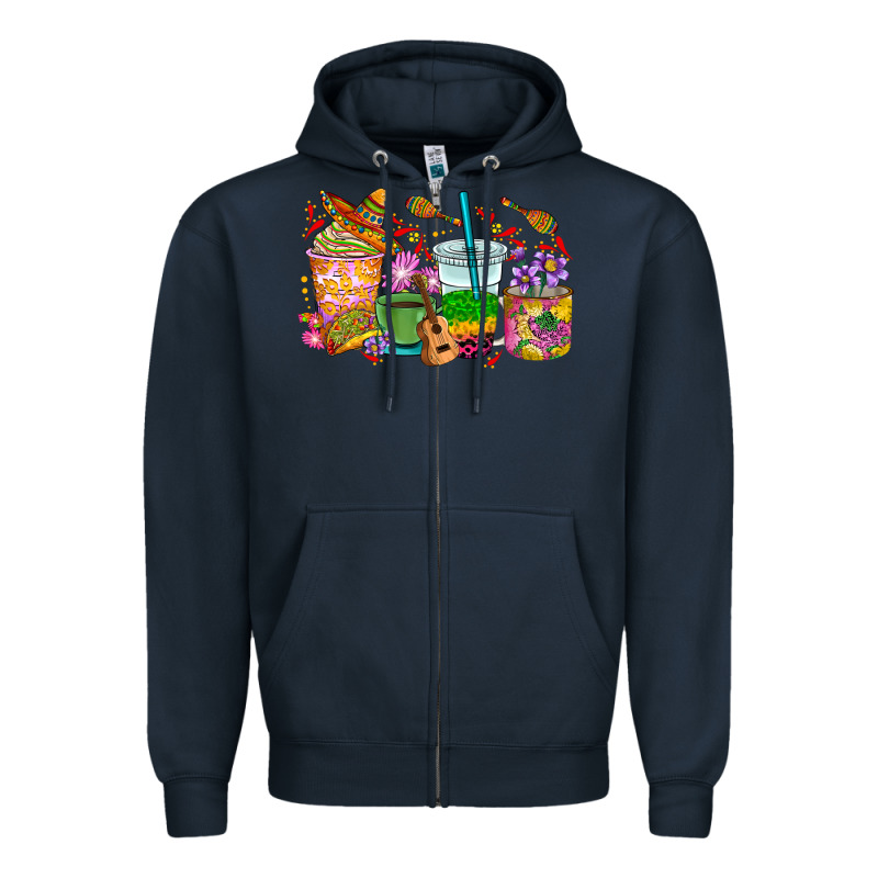 Mexico Coffee Cups Zipper Hoodie by RanaPortraitStore | Teevron