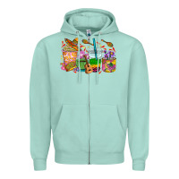 Seafoam Mexico coffee cups Zipper Hoodie - RanaPortraitStore