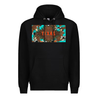 Black western texas and bullskulls with turquoise and leopard licanse plate Premium Hoodie - Artiststas
