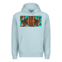 Blue Mist western texas and bullskulls with turquoise and leopard licanse plate Premium Hoodie - Artiststas