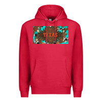 Cardinal western texas and bullskulls with turquoise and leopard licanse plate Premium Hoodie - Artiststas