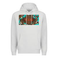 Dove Grey western texas and bullskulls with turquoise and leopard licanse plate Premium Hoodie - Artiststas